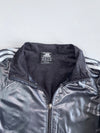 Adidas Vintage 3-Stripe Glossy Windbreaker Track Jacket (L)