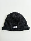 Vintage The North Face Black Fisherman Ribbed Beanie (H-9 inches/W-22)
