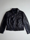 100% Goat Leather Moto Jacket – Black – EU 38 (S)