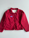 Vintage Reversible Sherpa Fleece to Nylon Snap Jacket – Cream/Red (XL)