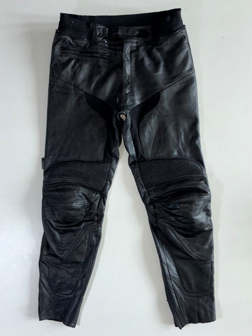 Spool Vintage Black Leather Motorcycle Racing Pants (W:36|L:40)