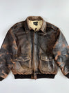 Avirex Type A-2 “Stars & Stripes Forever” Distressed Leather Flight Jacket (2XL)