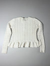 Polo Ralph Lauren | Cable Knit Peplum Cardigan White | (S)