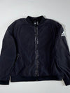 Adidas Black Full-Zip Bomber Jacket with White Sleeve Logo (M)