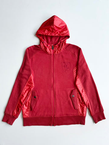 Puma x Scuderia Ferrari Red Zip Hoodie – Satin Panel Details – (S)
