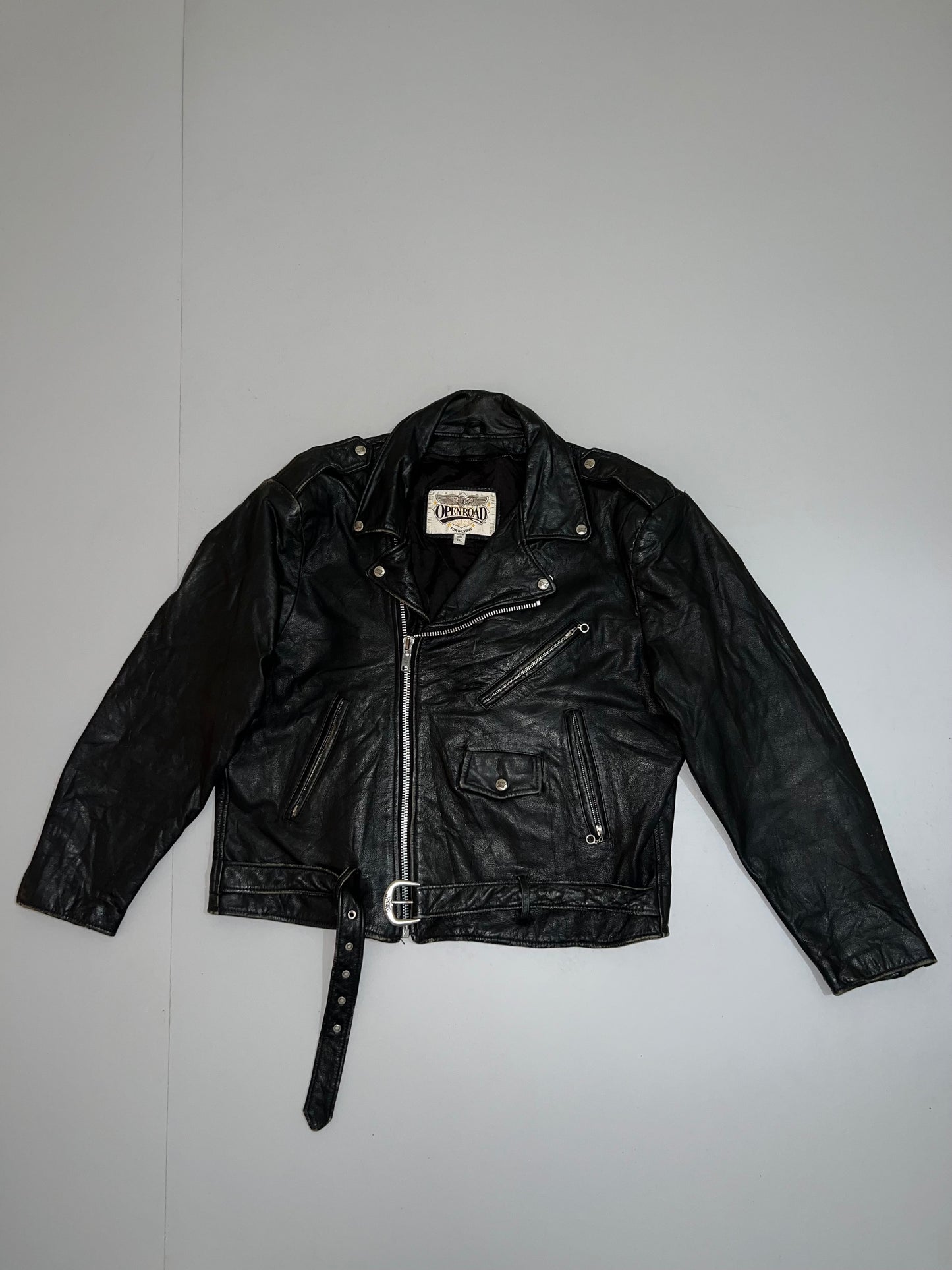 ZOpen Road Original Leather (RARE) Vintage Heavy Jacket (XL/2XL)