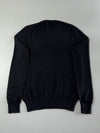 Polo Ralph Lauren Black Wool Crewneck with Purple Pony (S)