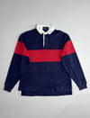 Polo by Ralph Lauren Rugby Shirt – Navy/Red Colorblock, White Collar (XL)
