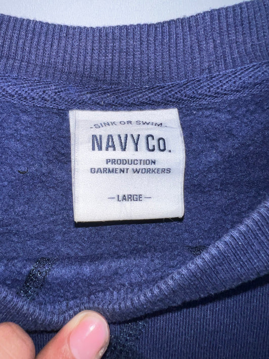 Navy Co. Graphic Sweatshirt (L)