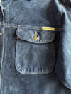 Skotts Suede Navy Blue Genuine Suede Overshirt Jacket(L)
