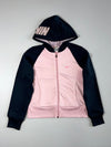 Nike Fit Dry Raglan Zip Hoodie – Pink/Navy (Women's )(S)