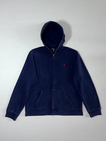 Polo Ralph Lauren Navy Zip-Up Hoodie w/ Pony Logo  (M)