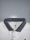 Adidas Club Solid Polo T-Shirt  White with Navy Stripe Tipping (L/XL)