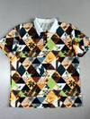 Tropical Patchwork Print Polo Shirt (2Xl)