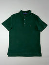 Tommy Hilfiger Flag Logo Pique Polo – Forest Green (L)