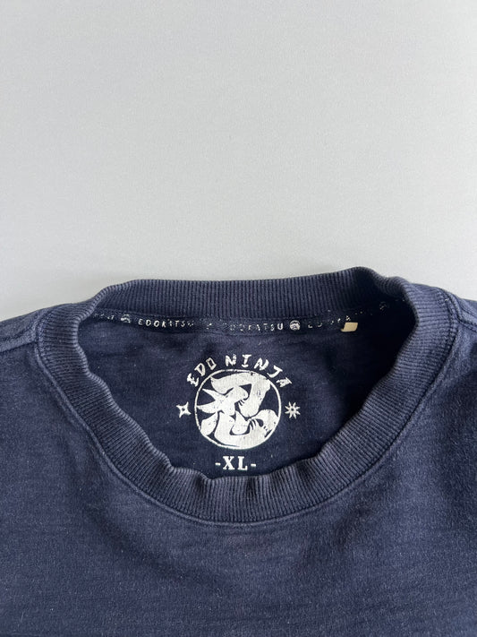 Edo Ninja Japanese Graphic Crewneck Sweatshirt (L)