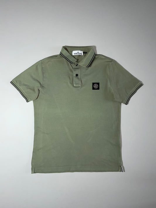 Stone Island | Compass Patch Polo Olive Green (M)