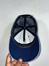 Quiksilver Chambray Blue Distressed Brim Cap – Embroidered Wave Logo (Adjustable)