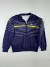 Y2K Adidas Golf Navy Striped Full-Zip Knit Sweater Jacket – (M/L)