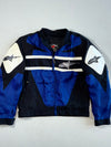 Vintage Y2K Alpinestars Textile Motorcycle Racing Jacket Blue/Black/White, Quilted Liner  Padded (M)
