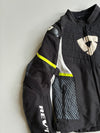 Rev'it! Black & Neon Textile Motorcycle Riding Jacket – Armoured (Padded) (2XL)