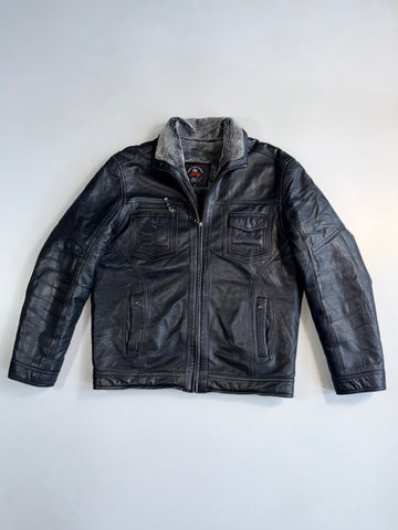 ZUltra Premium Original Pure Leather Jacket Shepra Lined Inside (RARE) Heavy (XL)
