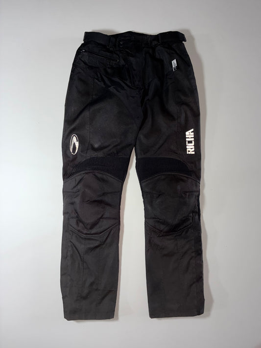 Richa Black Textile Motorcycle Riding Pants knee padded (W:33) (L:44)