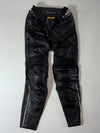 Vanucci Black Leather Motorcycle Racing Pants Knee Padded (W:24) (L:38)