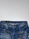Lee Vintage Distressed Paint-Splatter Straight-Leg Denim Jeans (W:32) (L:39.5)