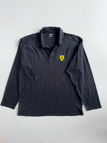 Vintage Ferrari Long Sleeve Polo(2Xl)