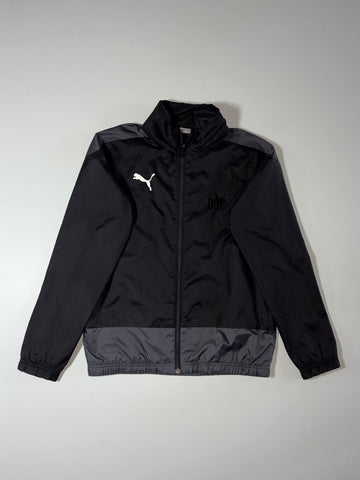 Vintage Puma Black Grey Zip-Up Windbreaker Jacket (S)