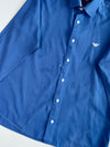 Giorgio Armani Royal Blue Shirt – Eagle Logo – Contrast Collar (L)