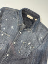 Vintage DKNY Jeans Distressed Bleach Splatter Denim Shirt Women’s (S)