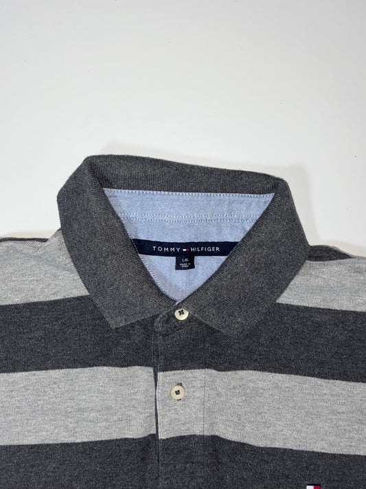 Tommy Hilfiger | Striped Rugby Polo Grey/Charcoal (XL)