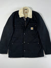 Carhartt WIP | Black Sherpa Collar Chore Coat | (L)
