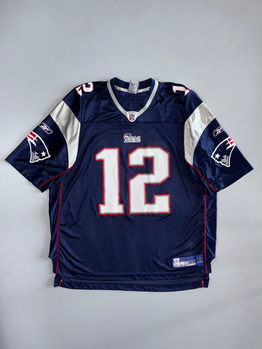 Reebok x NFL | New England Patriots #12 Football Jersey | Navy (2XL)