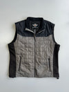 Harley-Davidson Genuine MotorClothes Quilted Convertible Jacket / Vest in Grey & Black (XL)