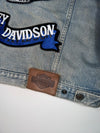 Vintage 90s Harley-Davidson “Biker Blues” Denim Trucker Jacket – Wool Lined, Patched (XL/2XL)