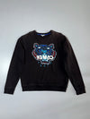 Kenzo Paris Tiger Logo Black Crewneck Embroidered Sweatshirt (M/L)