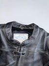 Austsales Direct Black White Leather Racing Jacket (Paded)(M)