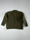 Lacoste Olive Green Honeycomb Textured Wool Knit Sweater – Classic Fit – (S)