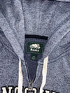 Roots Canada Vancouver Zip Up Hoodie Navy Marl Chenille Arch Lettering (S)