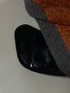 Vintage Orange Grey Knit Panel Baseball Cap (Adjustable)