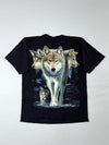 Vintage Rock Eagle Glow-in-the-Dark Wolf Pack Graphic Tee  (L)