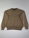 Polo Ralph Lauren Taupe Washable Merino Wool Crewneck Sweater (S)