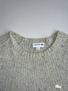 Lacoste Grey Fleck Ribbed Knit Crewneck Sweater (M)