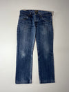 Lee Vintage Mid Wash Straight Fit Button Fly Denim Jeans (W:34) (L:40)