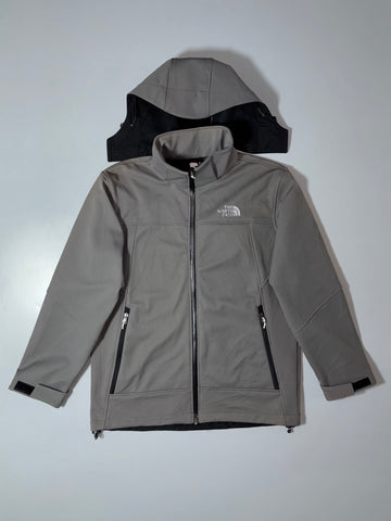 The North Face Apex Bionic Softshell Hooded Jacket – Grey/Black (L/XL)