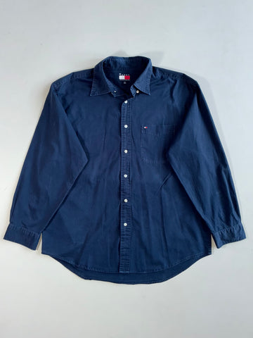 Vintage 90s Tommy Hilfiger Flag Tag Button-Down Shirt(Xl)