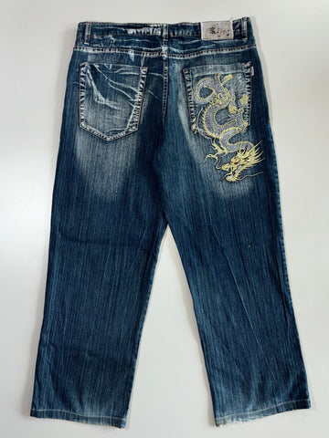 Buhmaa Dragon Embroidered Jeans (W:36 |L:41)